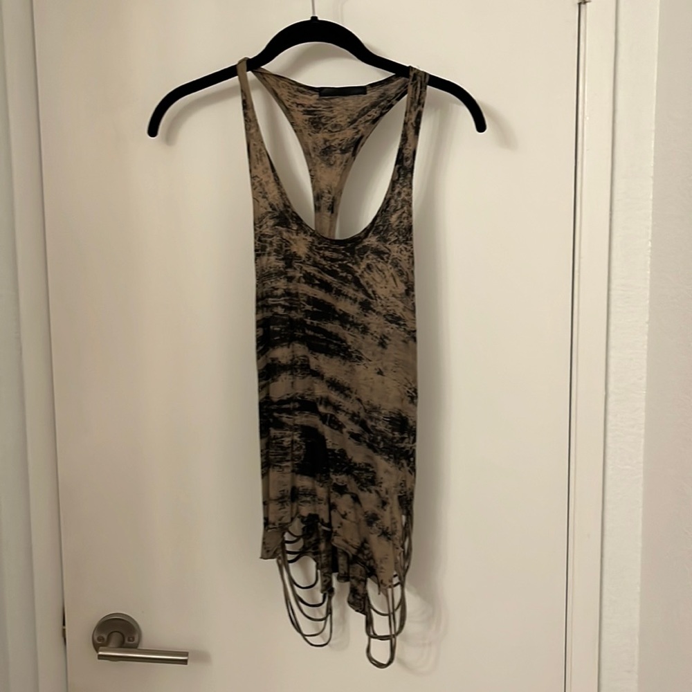 Tie dye racer back with cut outs